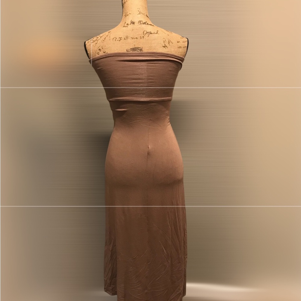Sky Strapless Tan Dress with Embellishment - Picture 10 of 10